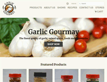 Tablet Screenshot of garlicgourmay.com